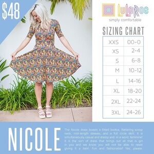 Lularoe Nicole Tropical Stretch Dress. Eligible 3/$25